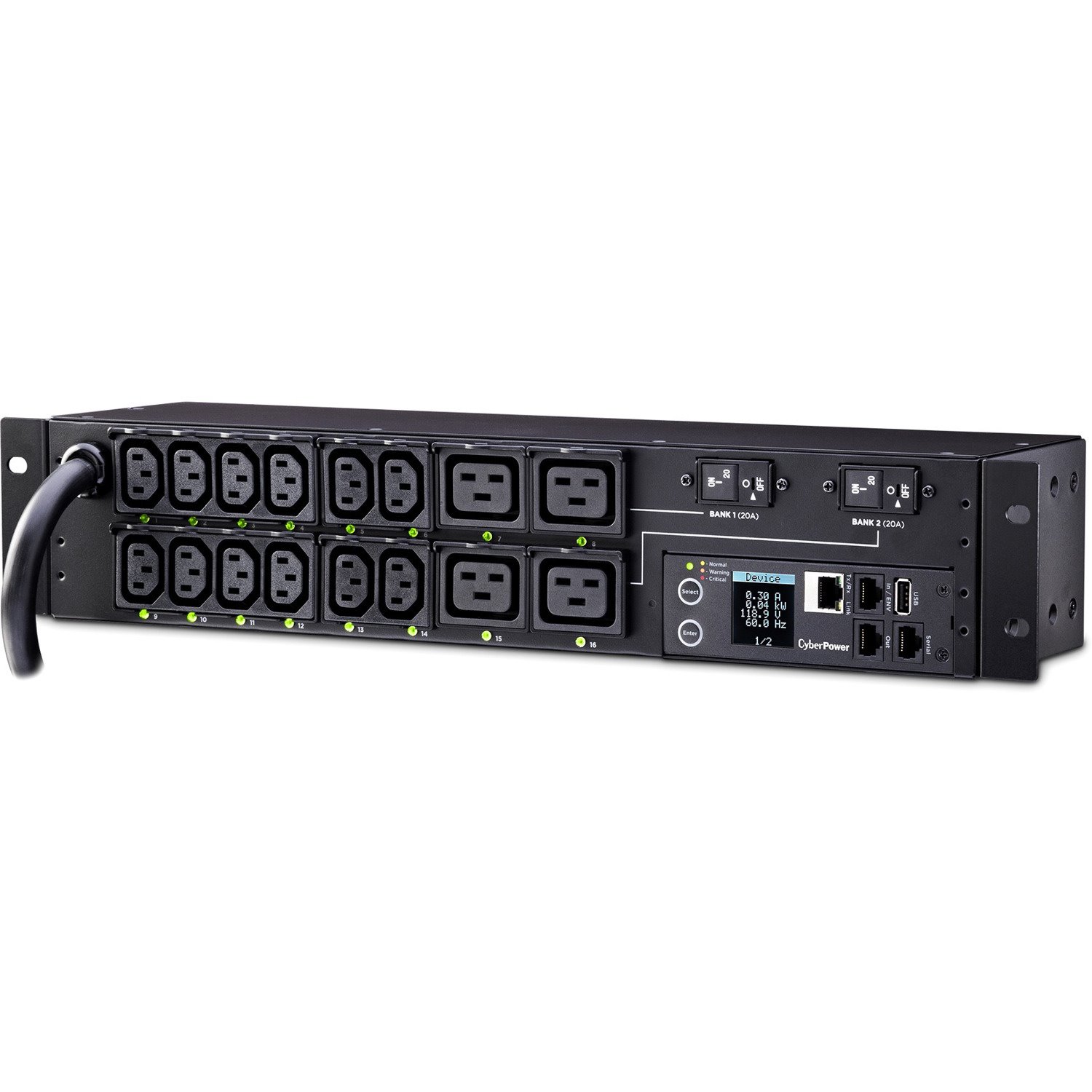 CyberPower PDU41008 Single Phase 200 - 240 VAC 30A Switched PDU