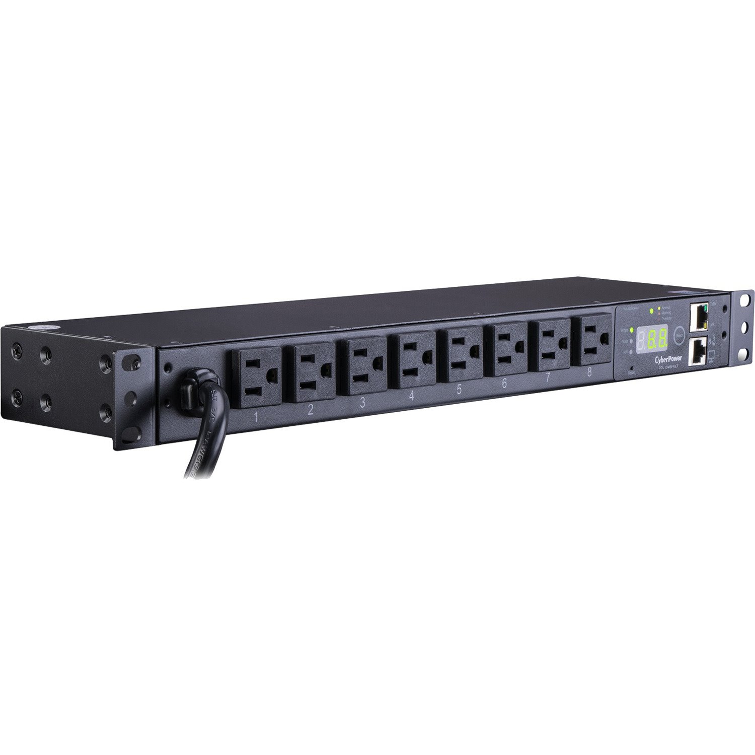 CyberPower Monitored PDU RM 1U PDU15M8FNET 15A 8-Outlet