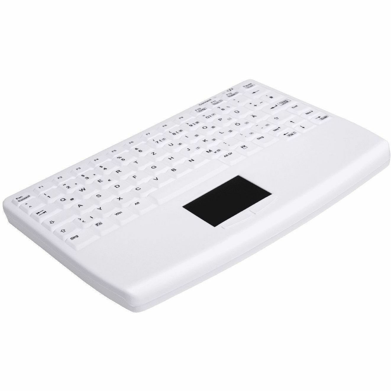 Active Key Keyboard - Wireless Connectivity - USB Type A Interface - TouchPad - French - White
