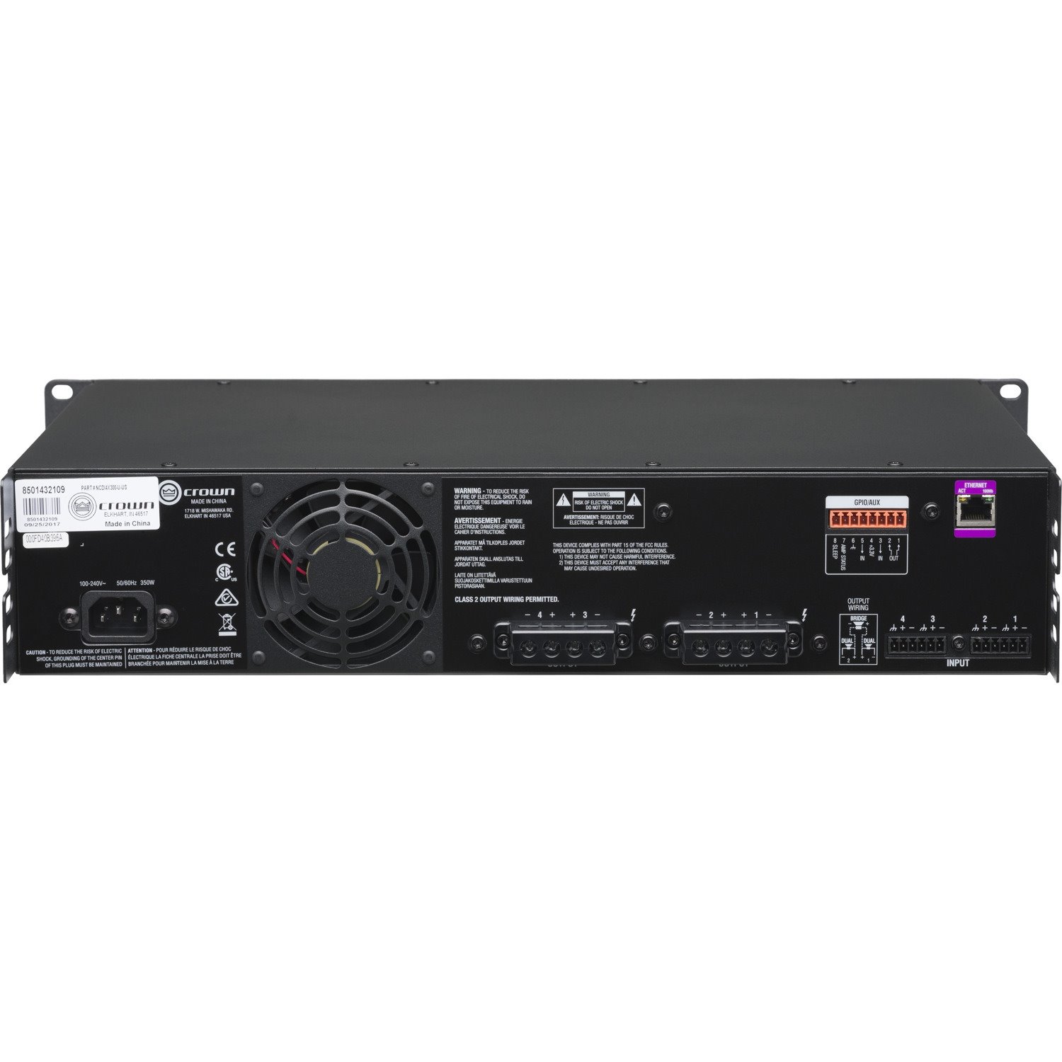 Crown CDi DriveCore 4|300 Amplifier - 1200 W RMS - 4 Channel