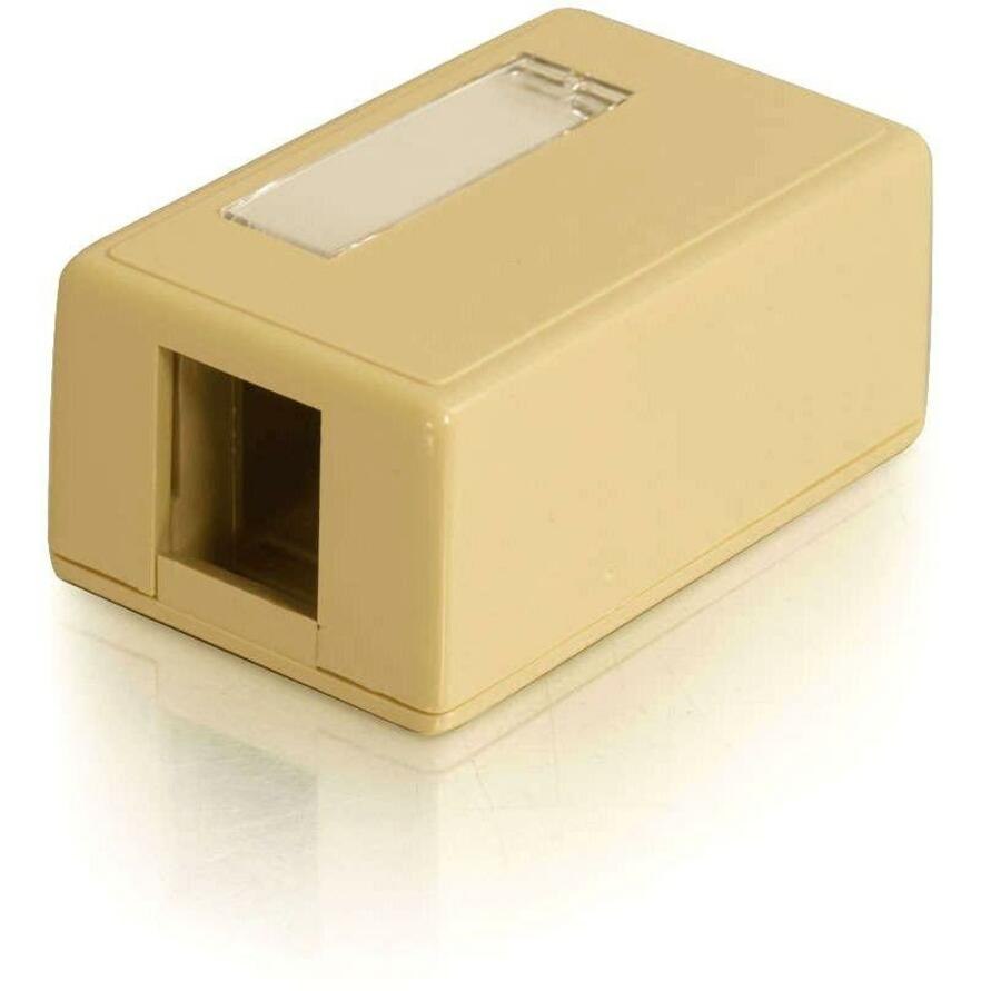 C2G 1-Port Keystone Jack Surface Mount Box - Ivory