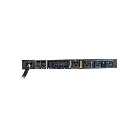 Eaton Metered Input rack PDU, 1U, L6-30P input, 5.76 kW max, 200-240V, 24A, 10 ft cord, Single-phase, Outlets: (8) C13 Outlet grip, (4) C19 Outlet grip