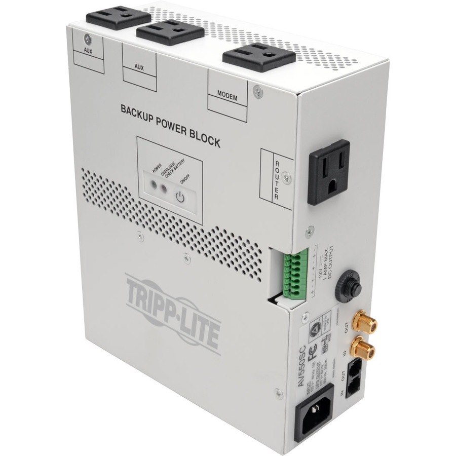 Tripp Lite by Eaton 550VA Audio/Video Backup Power Block - Exclusive UPS Protection for Structured Wiring Enclosure