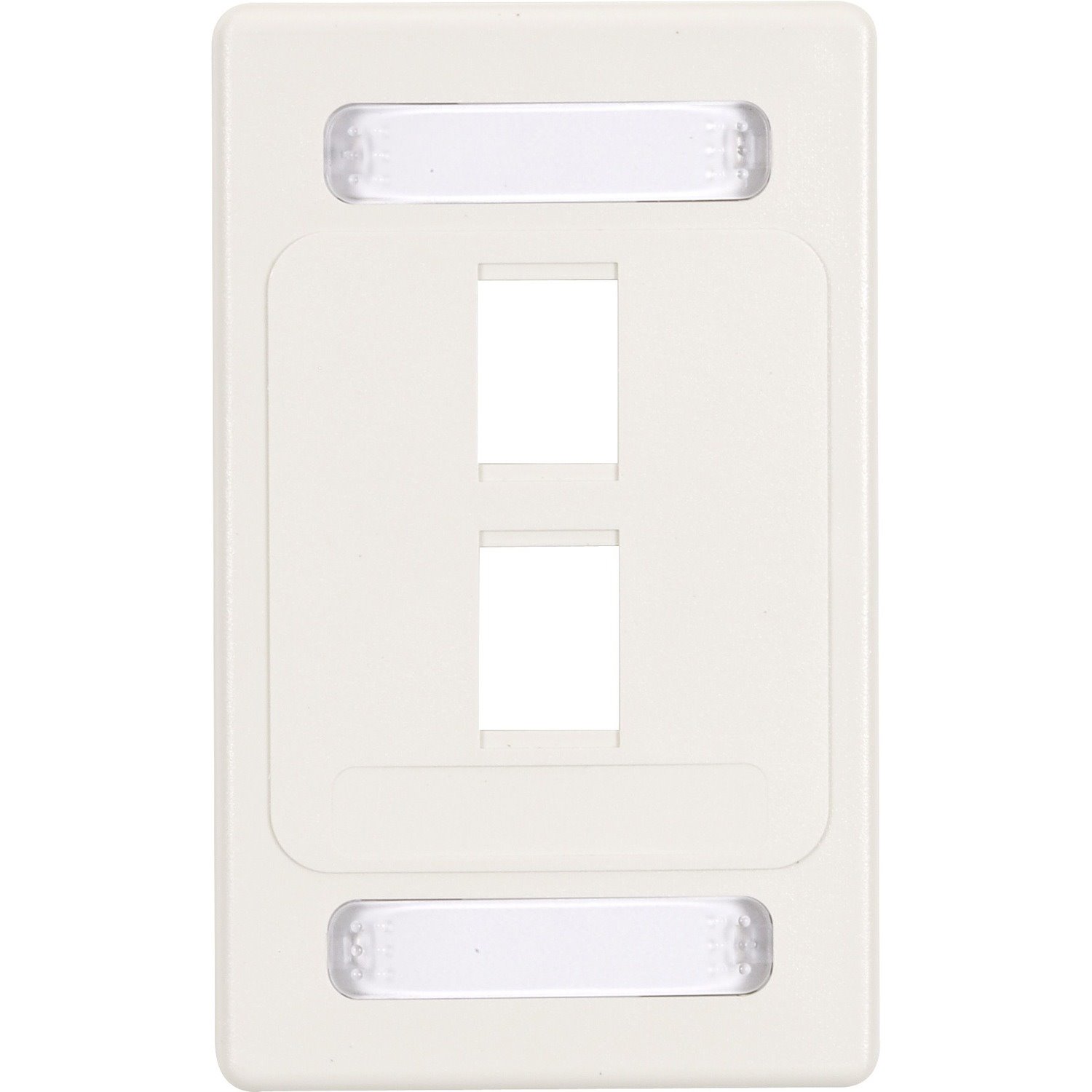 Black Box Wallplate - Single-Gang, 2-Port, White