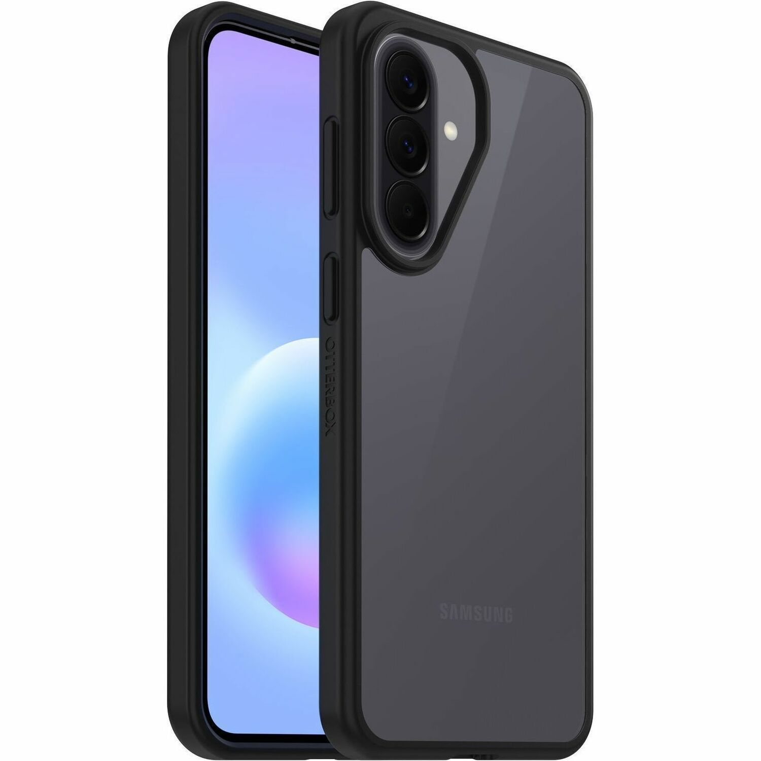 OtterBox React Case for Samsung Galaxy A57 Smartphone - Black Crystal (Clear/Black)