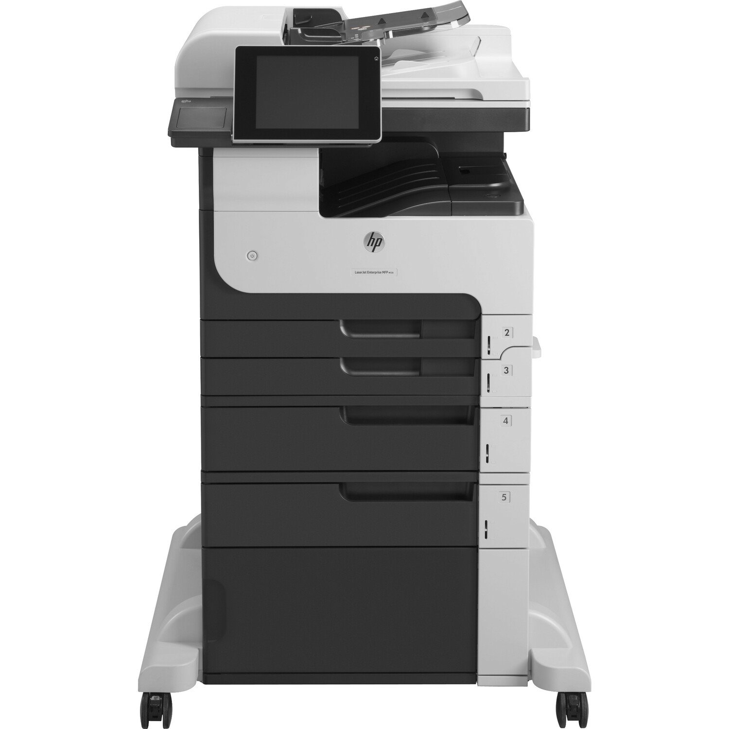 HP LaserJet M725F Laser Multifunction Printer-Monochrome-Copier/Fax/Scanner-41 ppm Mono Print-1200x1200 Print-Automatic Duplex Print-200000 Pages Monthly-1600 sheets Input-600 Optical Scan-Gigabit Ethernet Ethernet