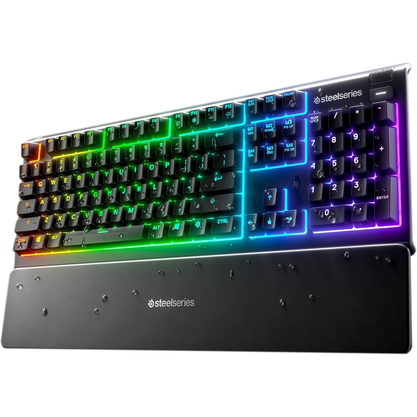 SteelSeries Apex 3 Gaming Keyboard - Cable Connectivity - USB Interface - English (UK) - QWERTY Layout - Black