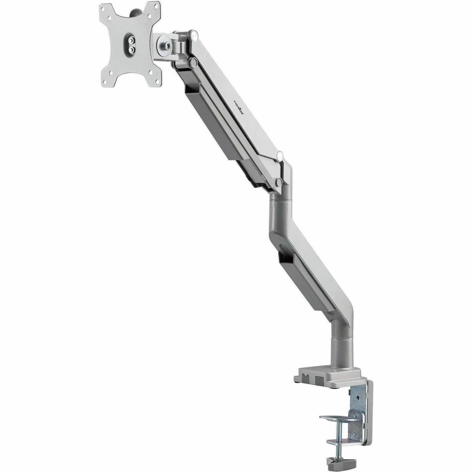 Rocstor ErgoReach Y10N020-S1 Mounting Arm for Flat Panel Display, Curved Screen Display, Monitor - Silver - Landscape/Portrait