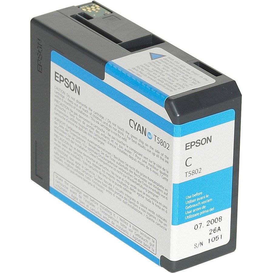 Epson UltraChrome K3 T5802 Original Inkjet Ink Cartridge - Cyan Pack