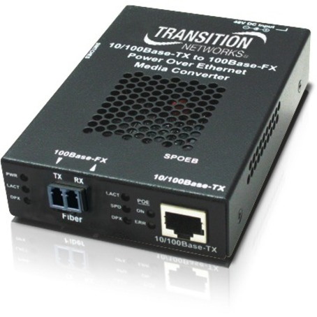 Stand-alone Fast Ethernet PoE Media Converter 10/100Base-TX PoE PSE to 100Base-FX