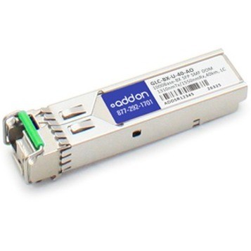 AddOn Cisco&reg; GLC-BX-U-40 Compatible TAA 1000Base-BX SFP Transceiver (SMF, 1310nmTx/1550nmRx, 40km, LC, DOM)