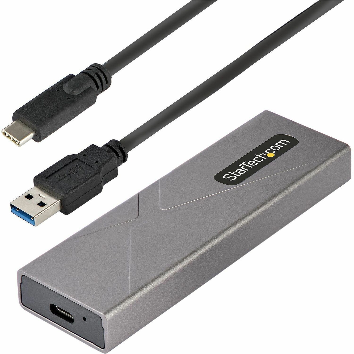 StarTech.com USB-C 10Gbps to M.2 NVMe or M.2 SATA SSD Enclosure, Tool-free M.2 PCIe/SATA NGFF SSD Enclosure