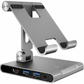 j5create JTS224 USB Type C Docking Station for Monitor, Tablet, Smartphone, Keyboard, Flash Drive - Charging Capability - Memory Card Reader - SD - Space Gray - Portable
