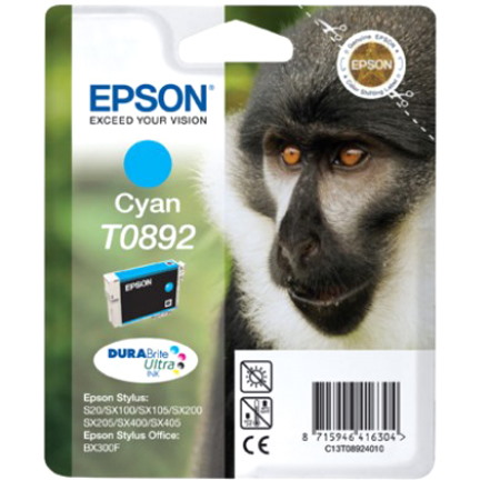 Epson DURABrite T0892 Original Inkjet Ink Cartridge - Cyan - 1 Pack