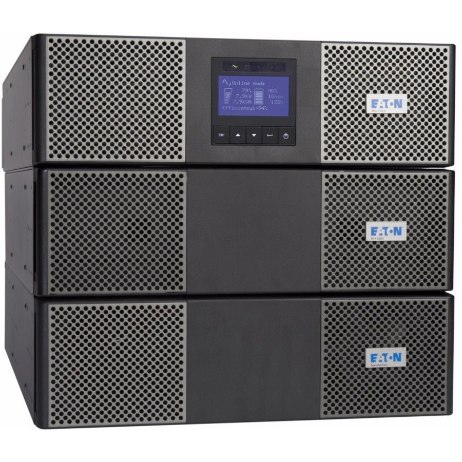 Eaton 9PX 11kVA 10kW 208V Online Double-Conversion UPS - Hardwired Input, 8x 5-20R, 2 L14-30R, 3 L6-30R Hardwired Outlets, Cybersecure Network Card, Extended Run, 9U - Battery Backup