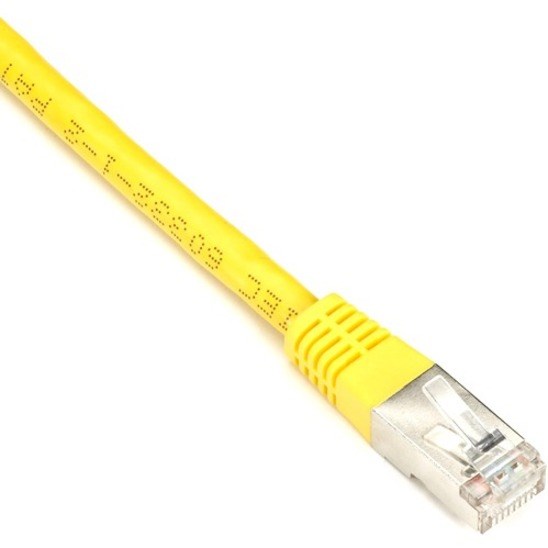 Black Box CAT5e 100-MHz Stranded Patch Cable Slim Molded Boot - F/UTP, CM PVC, Yellow, 5FT