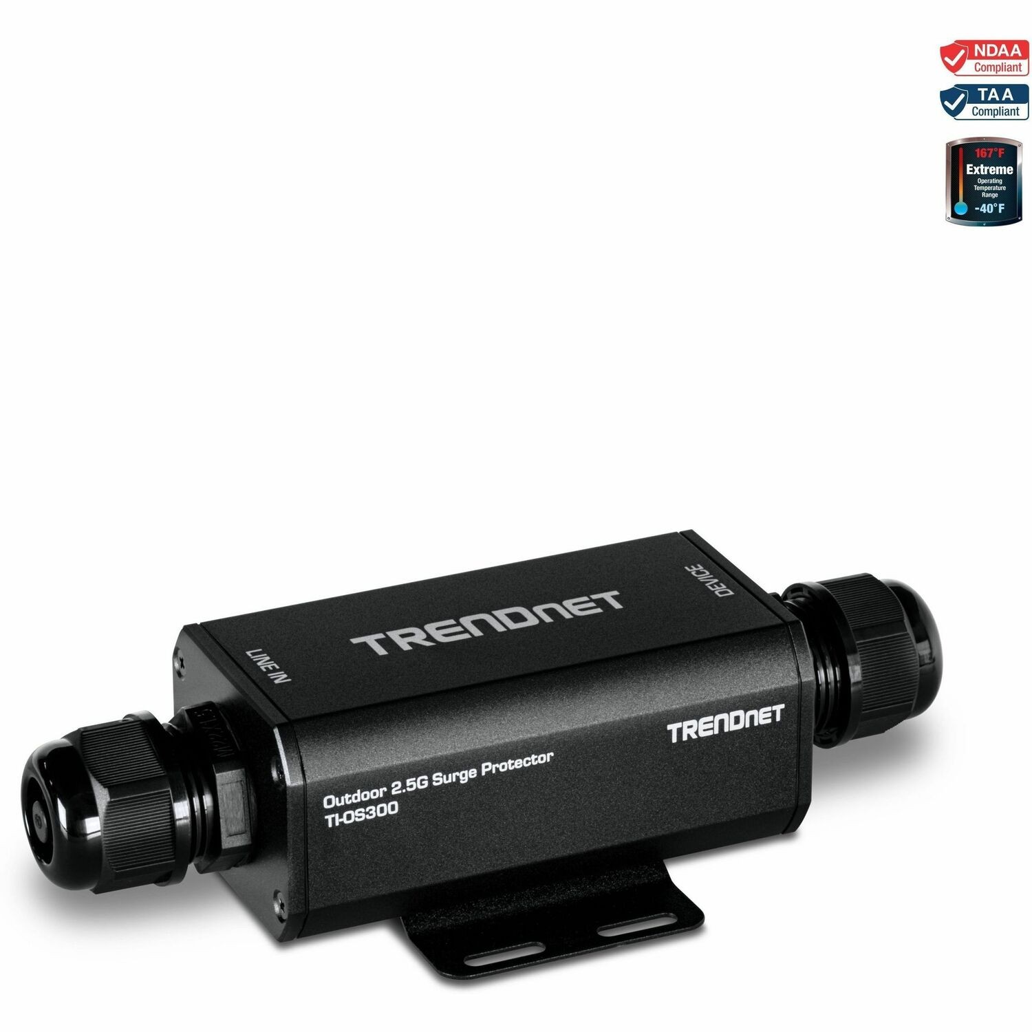 TRENDnet TI-OS300 PoE-�berspannungsschutz - TAA-konform