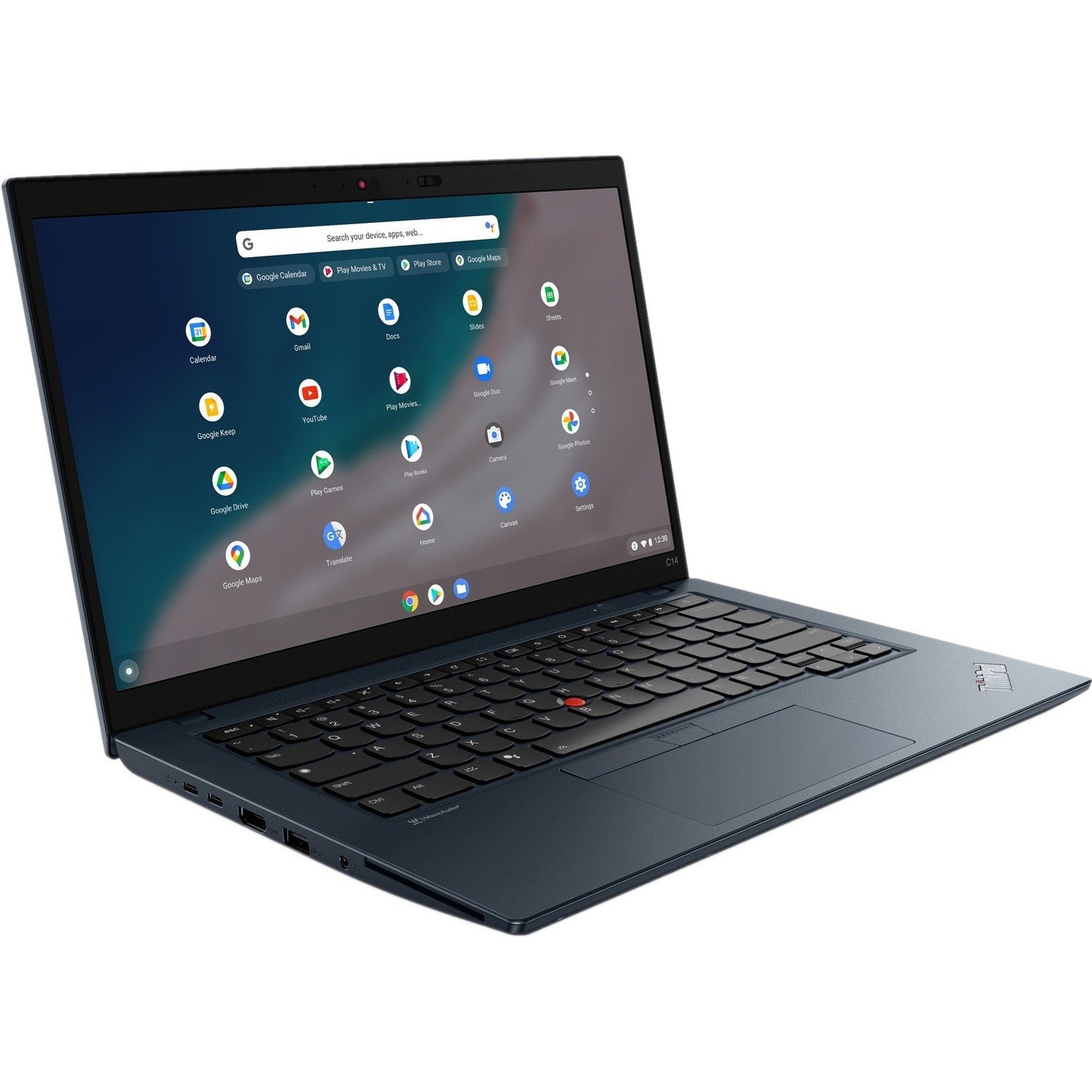 Lenovo ThinkPad C14 Gen 1 21C9000HUS 14" Chromebook - Full HD - Intel Core i5 12th Gen i5-1245U - vPro Technology - 8 GB - 256 GB SSD - English Keyboard - Abyss Blue