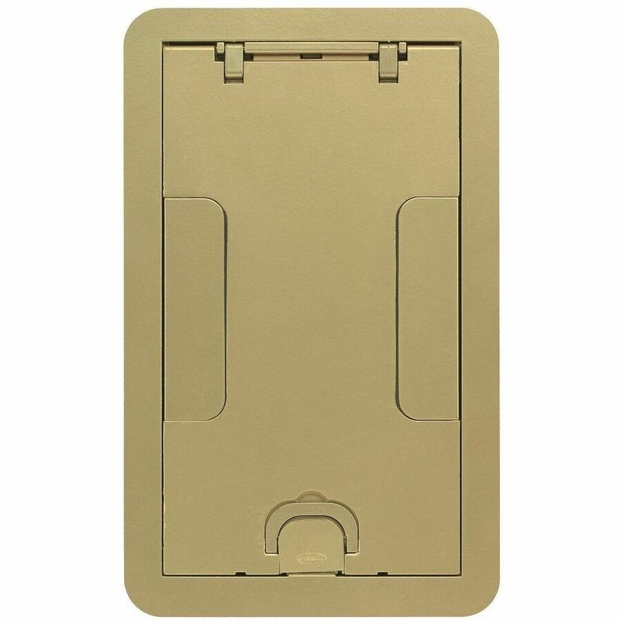 Hubbell 2/4G Carpet CVR, Flush, Brass Powder