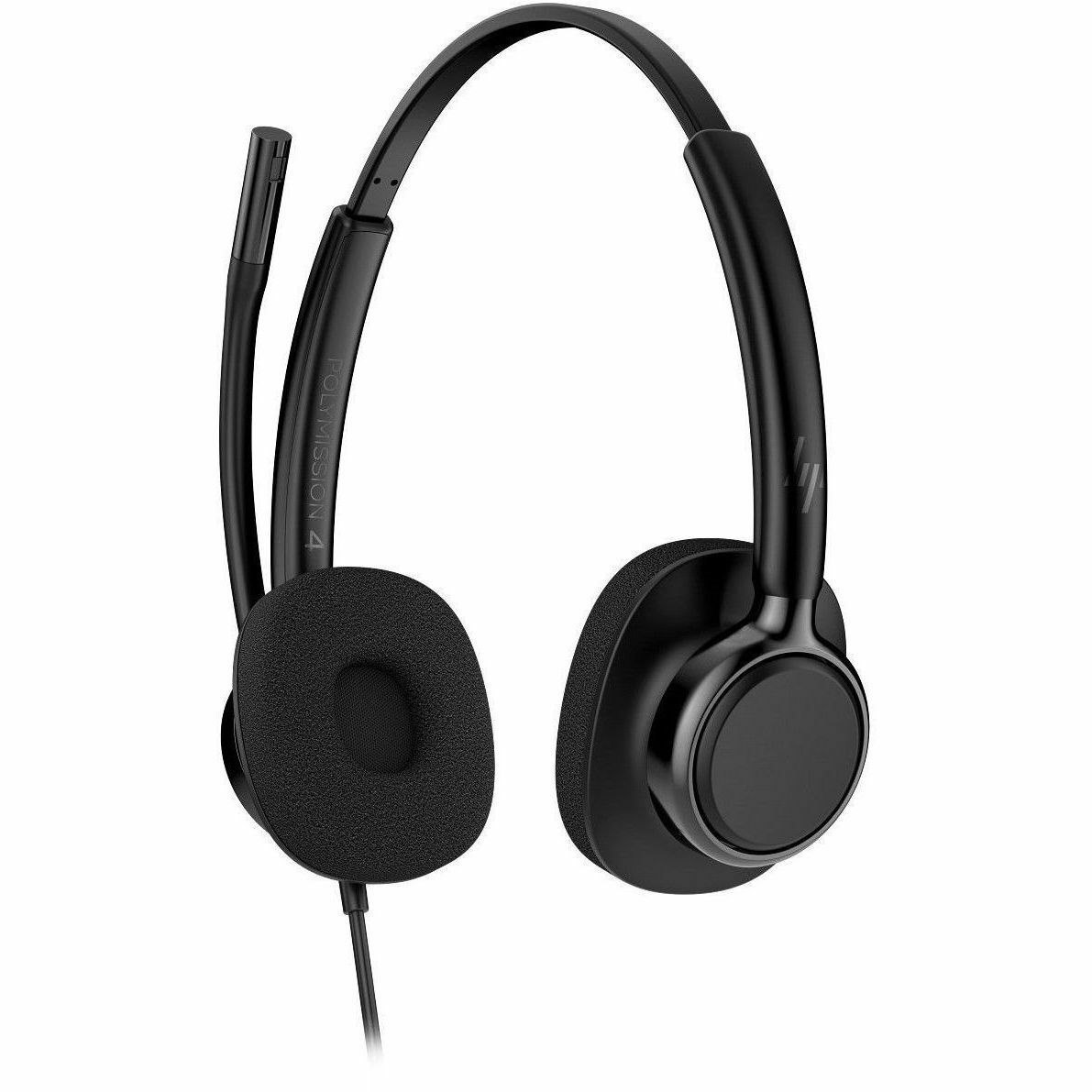 Poly Mission 400 425 Wired Over-the-head, On-ear Stereo Headset - Black