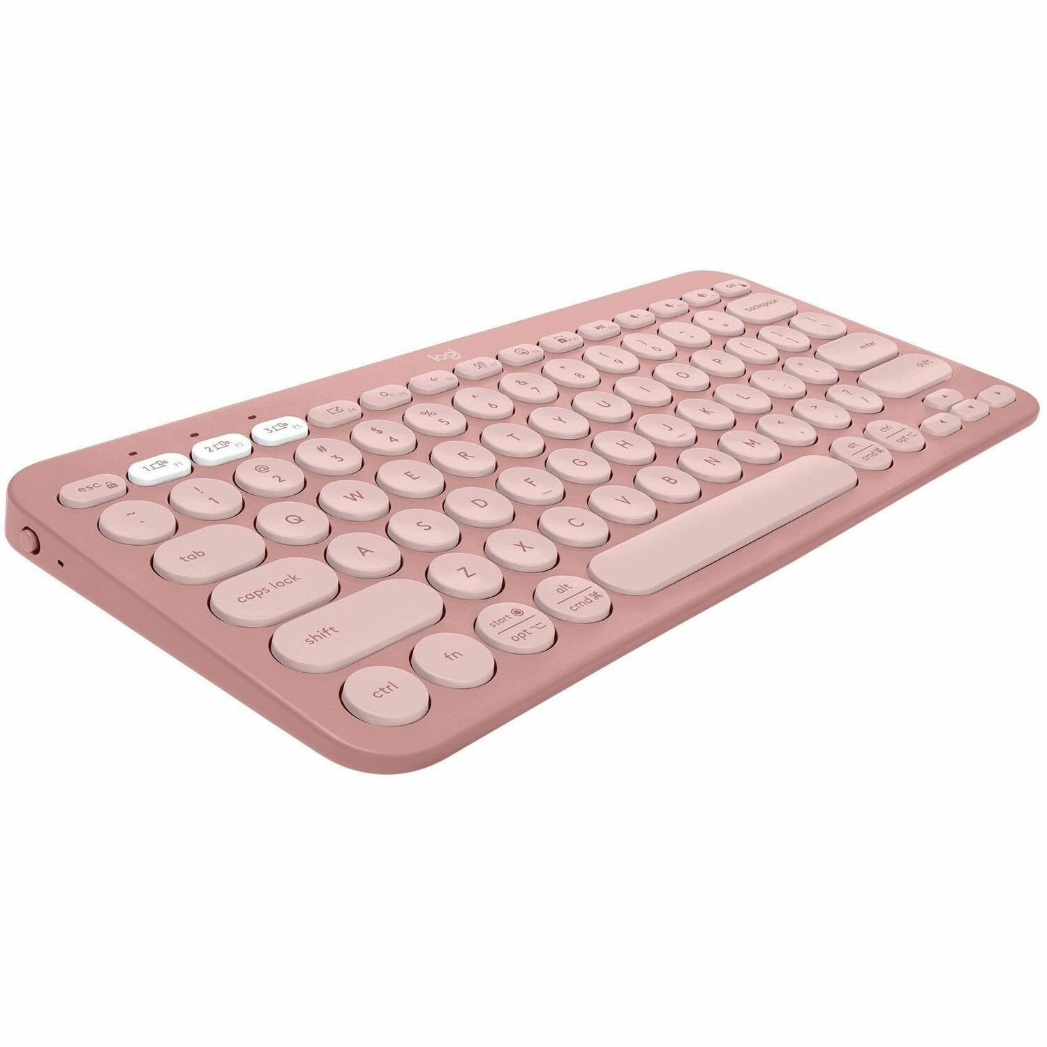 Logitech Pebble Keys 2 K380s, Multi-Device Bluetooth Wireless Keyboard with Customizable Shortcuts, Tonal Rose