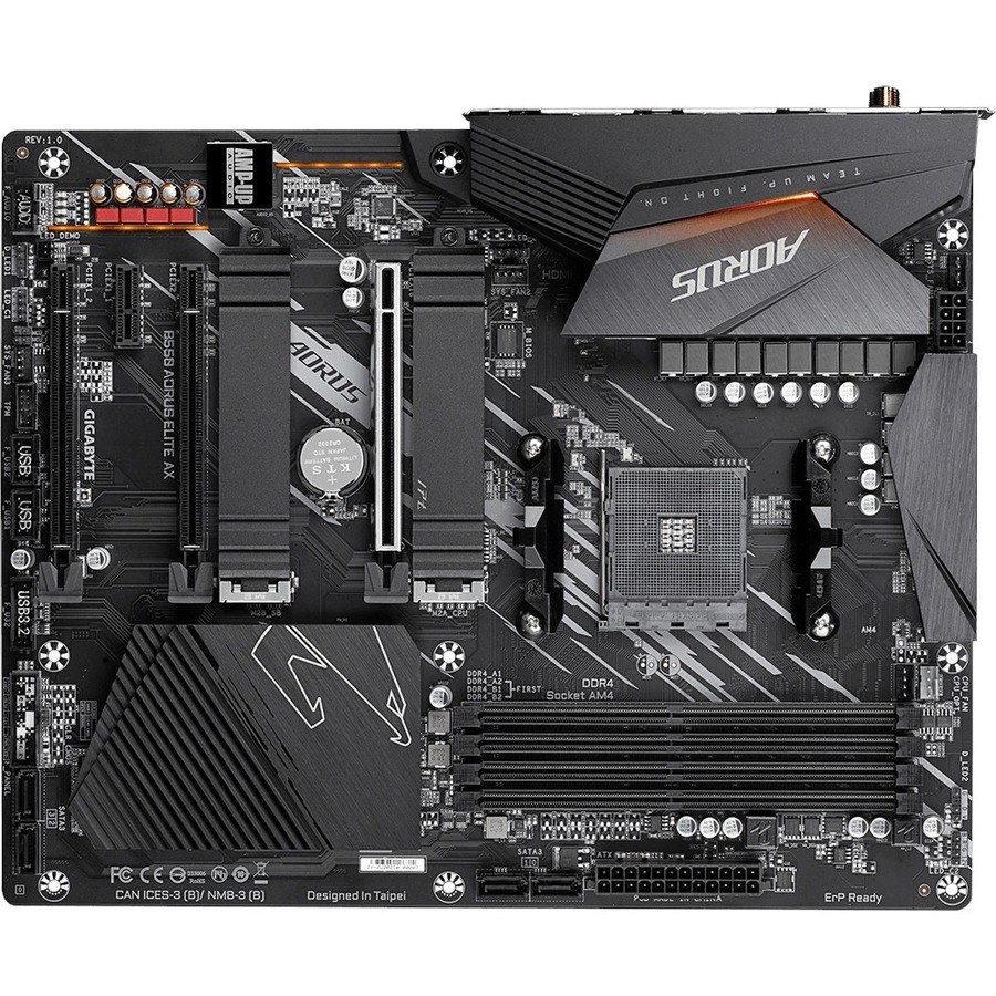 GIGABYTE Ultra Durable B550 AORUS ELITE AX Desktop Motherboard - AMD B550 Chipset - Socket AM4 - ATX