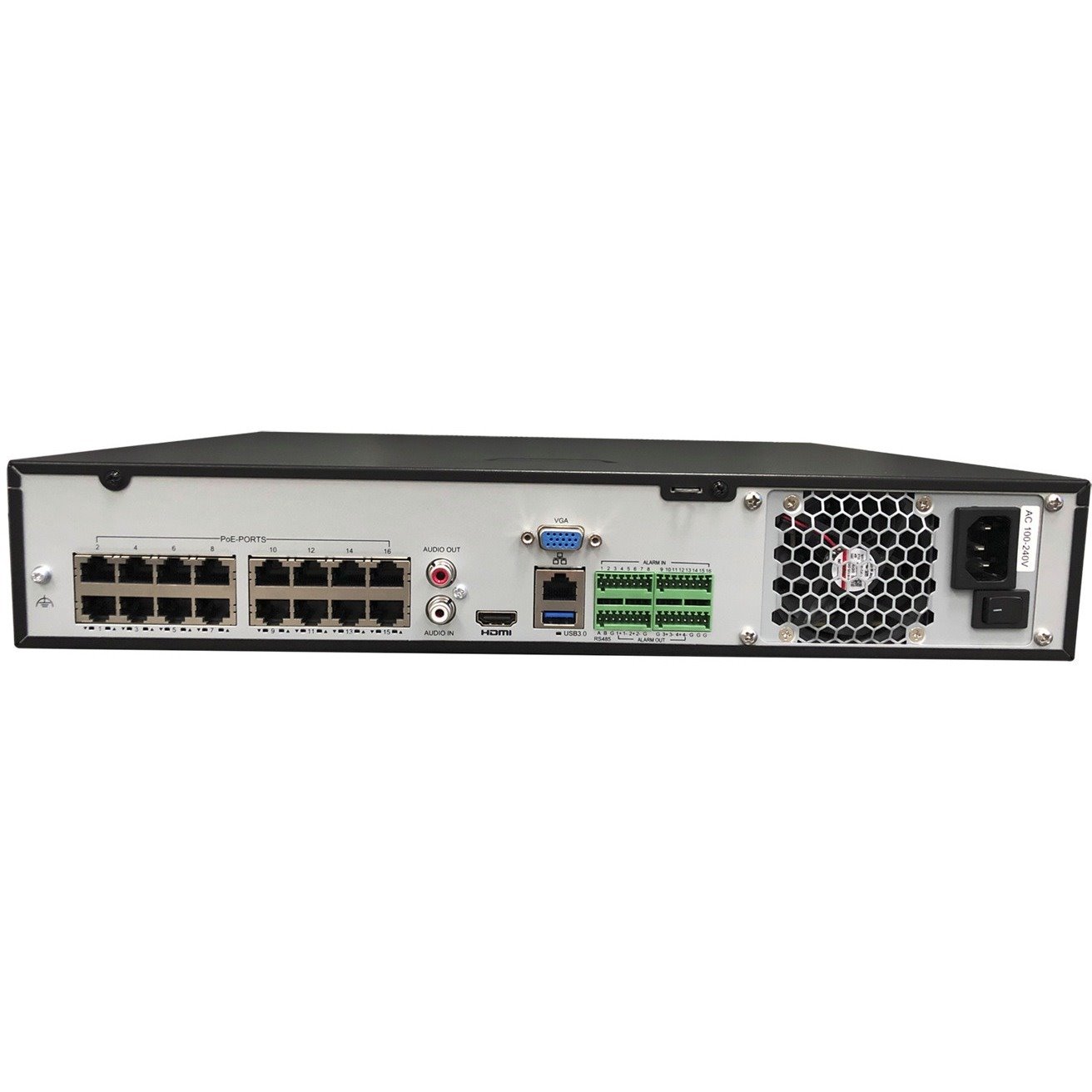 Gyration 32-Channel Network Video Recorder With PoE, TAA-Compliant - 10 TB HDD