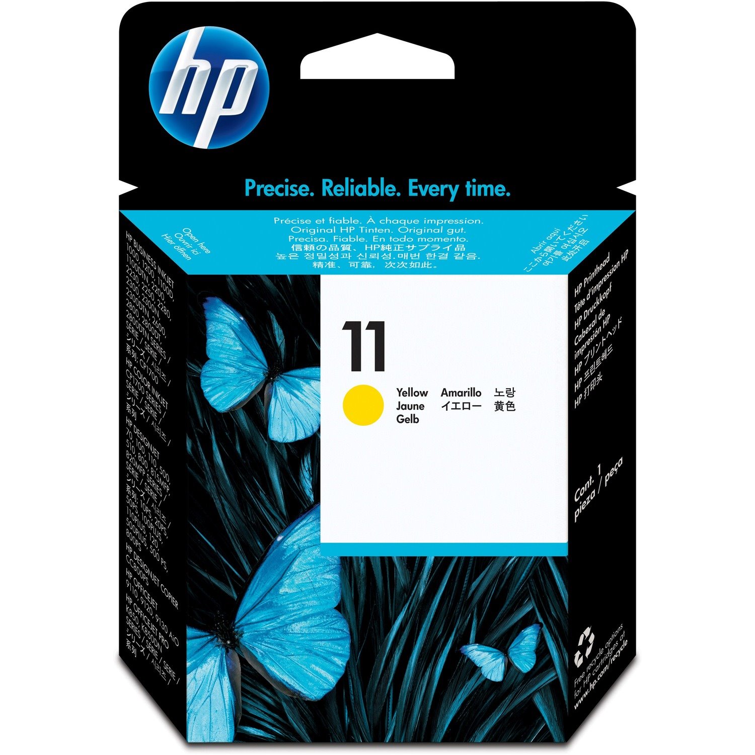 HP 11 (C4813A) Original Inkjet Printhead - Single Pack - Yellow - 1 Each