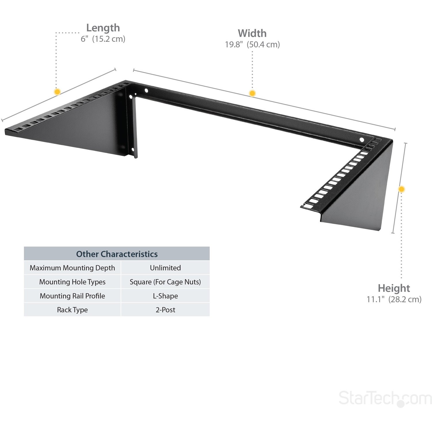 StarTech.com 6U 19-Inch Steel Vertical Rack and Wallmountable Server Rack