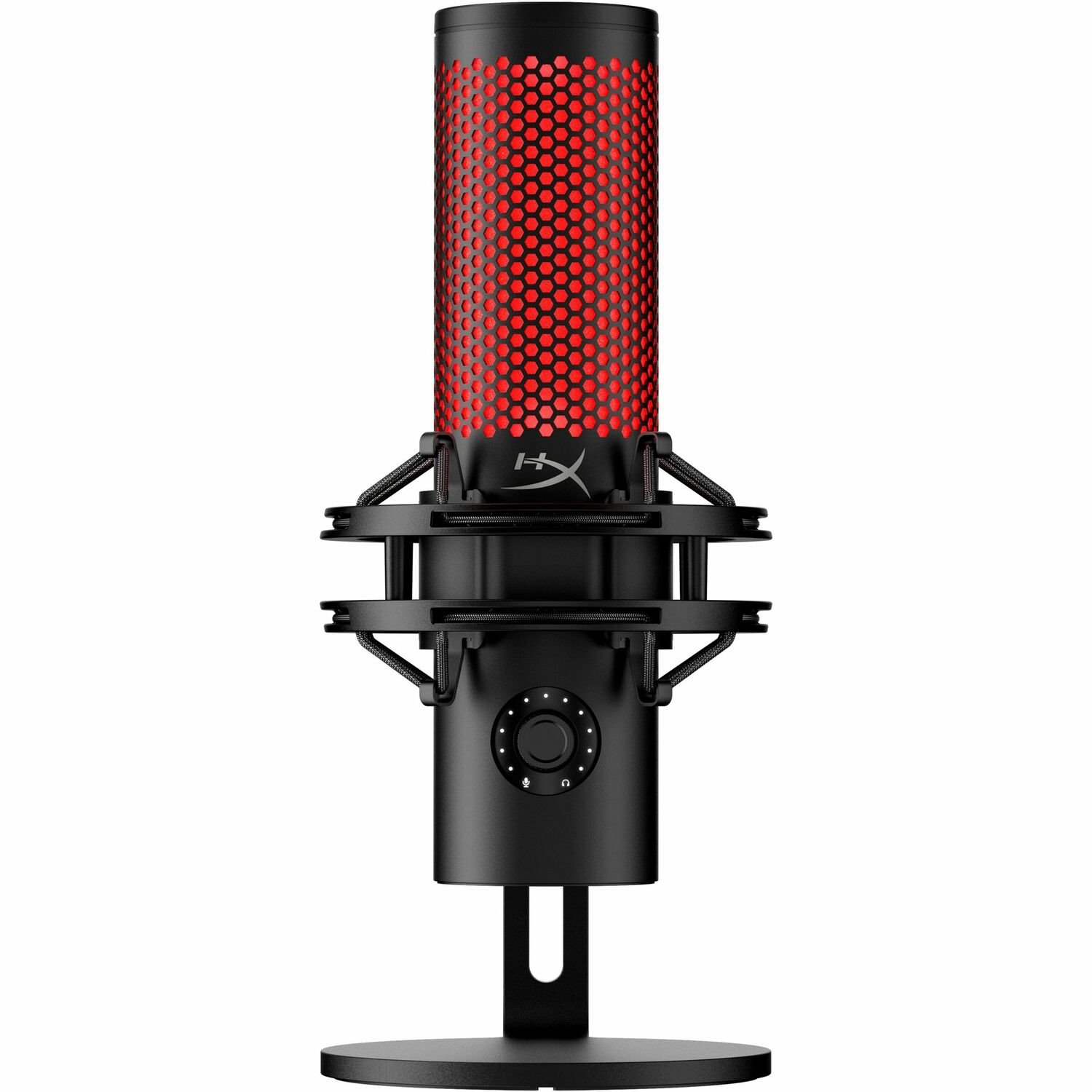 HyperX QuadCast 2 Wired Electret Condenser Microphone for Gaming, Live Streaming, Voice, Podcasting - Black