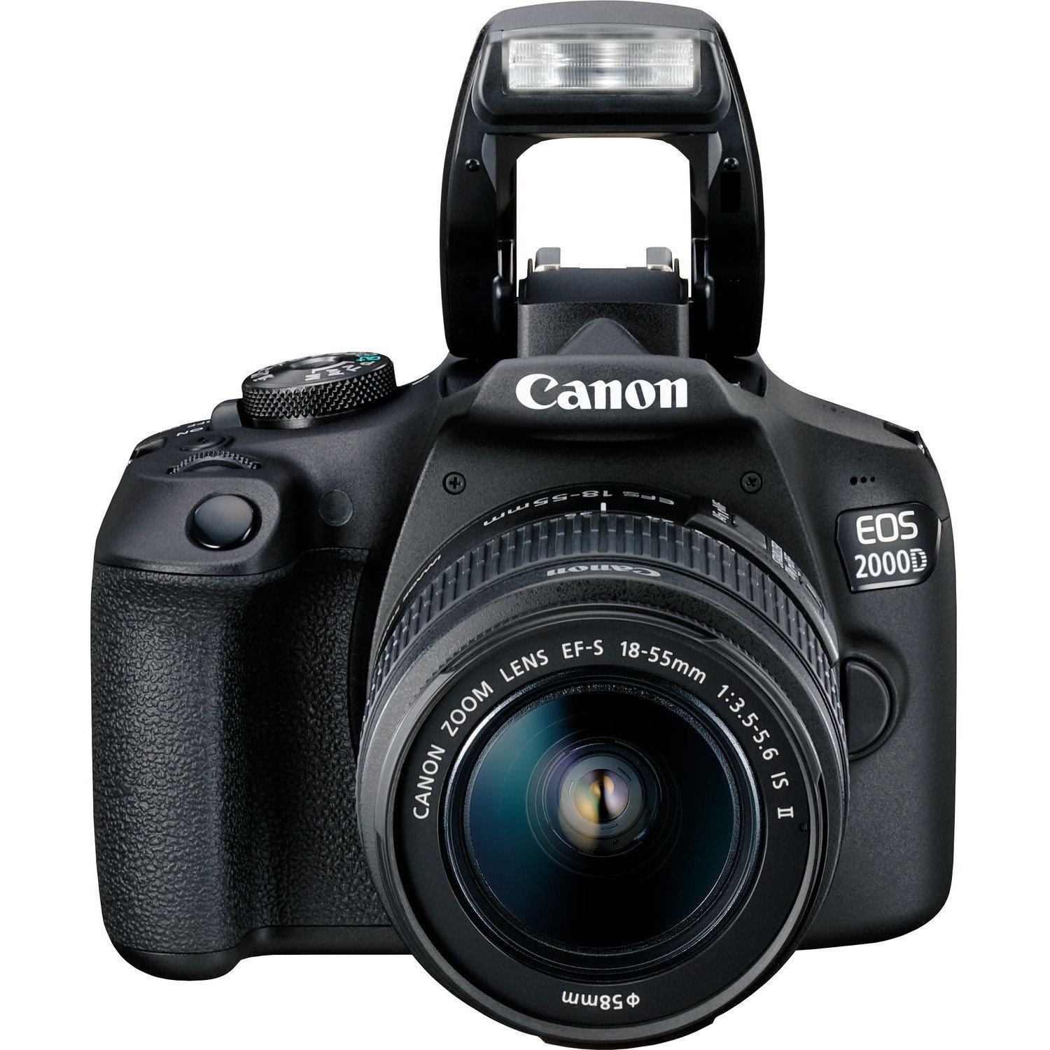 Canon EOS 2000D 24.1 Megapixel Digital SLR Camera with Lens - 18 mm - 55 mm - Black