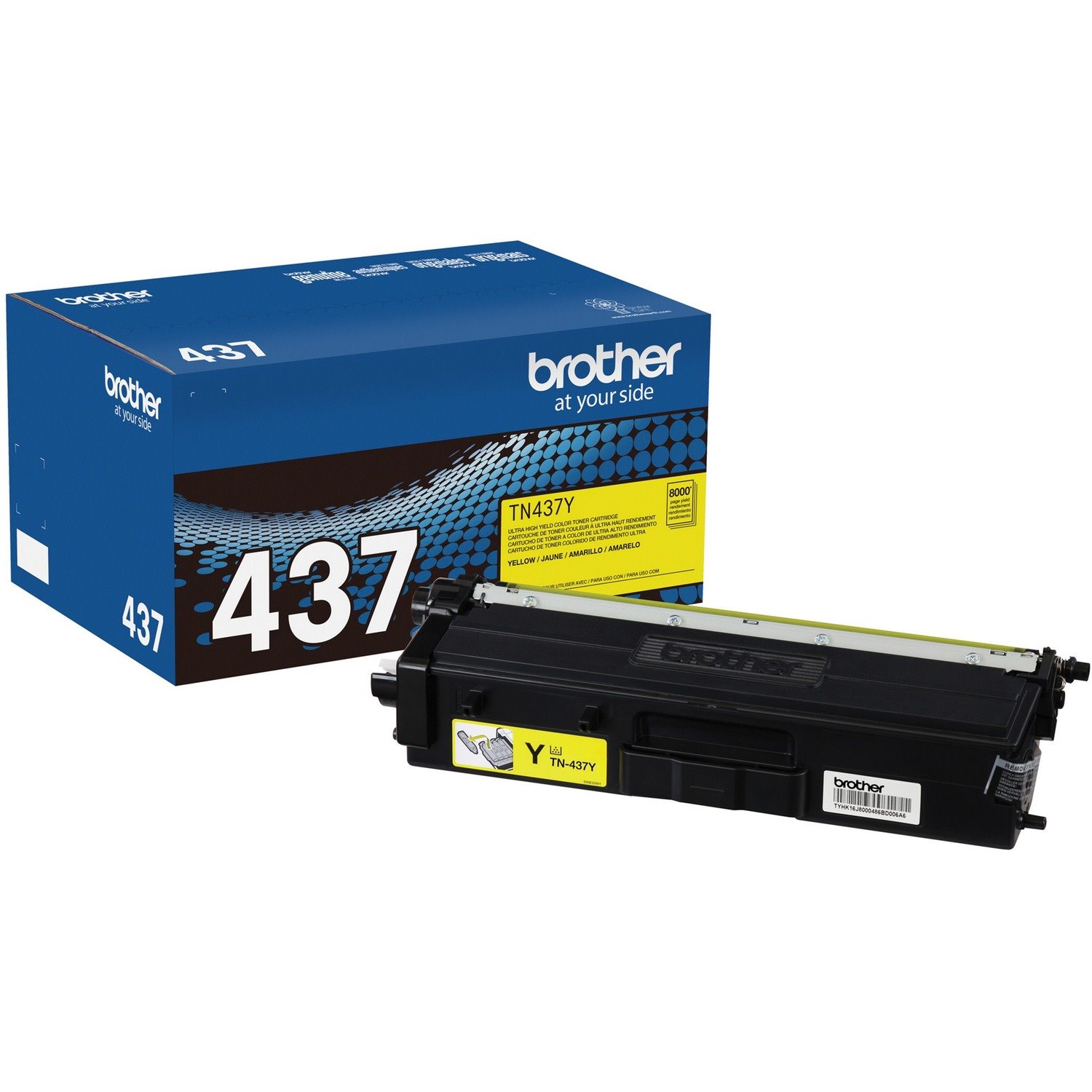 Brother TN437Y Original Ultra High Yield Laser Toner Cartridge - Yellow - 1 Each