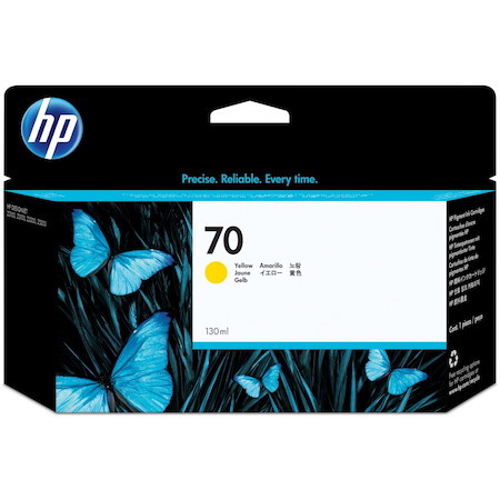 HP 70 (C9454A) Original Inkjet Ink Cartridge - Single Pack - Yellow - 1 Each