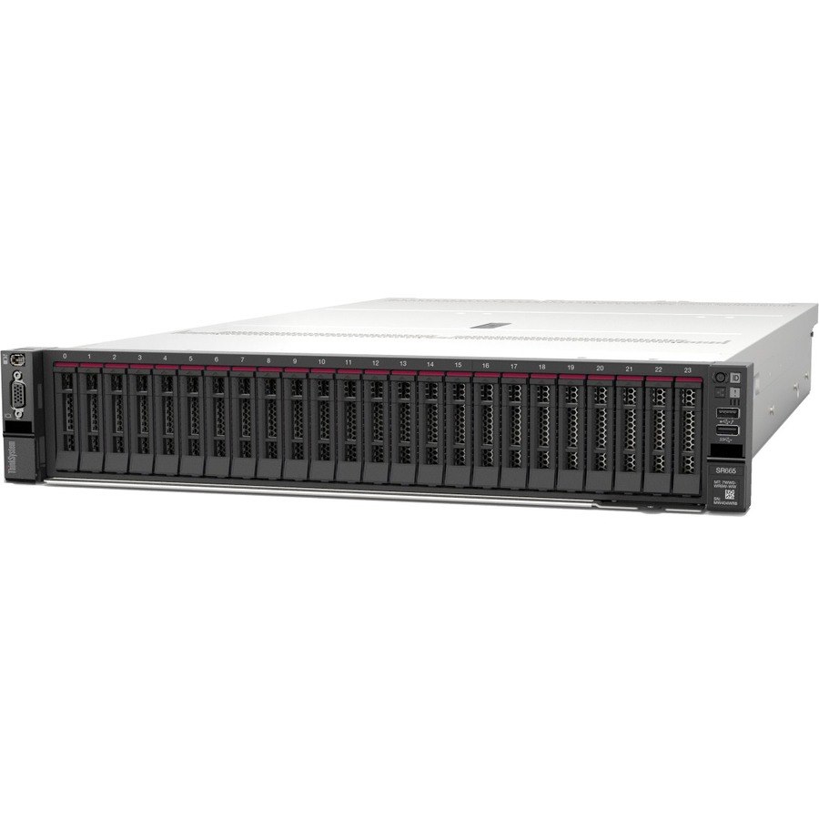 Lenovo ThinkSystem SR665 7D2VA06XNA 2U Rack Server - 1 x AMD EPYC 7303 2.40 GHz - 32 GB RAM - 1.92 TB SSD - (1 x 1.92TB) SSD Configuration - 12Gb/s SAS, Serial ATA/600 Controller