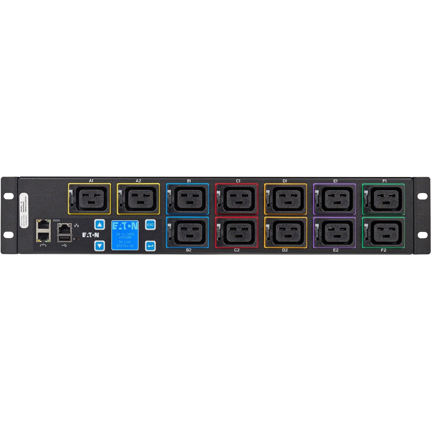 Cisco 48A Metered Input 3-Phase 12 x C19 - 2U Mount PDU