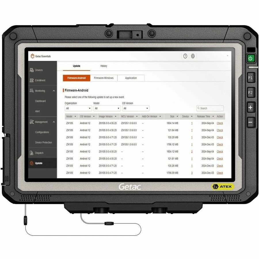Getac Zx10g2-Ex QCS6490 Wcam Atex Andr 8GB Ram/256Gb SR Usb-C Wifi
