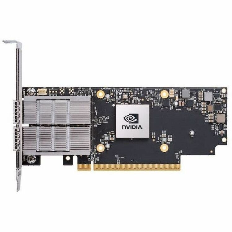 NVIDIA ConnectX-7 400Gigabit Ethernet Card for Server - OSFP - Plug-in Card - Black, Grey