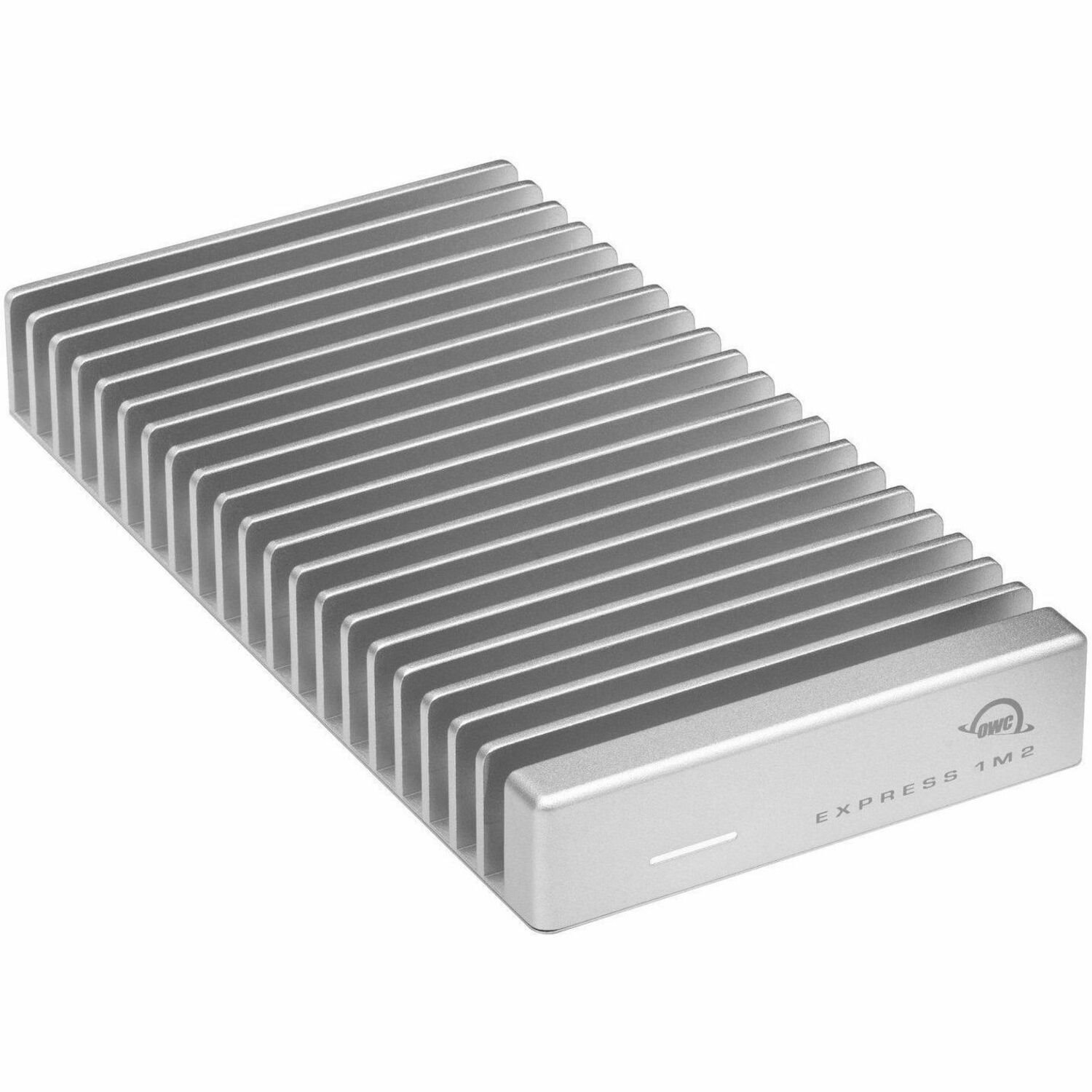 OWC Express 1M2 Drive Enclosure PCI Express NVMe - USB4 Host Interface - Silver - TAA Compliant