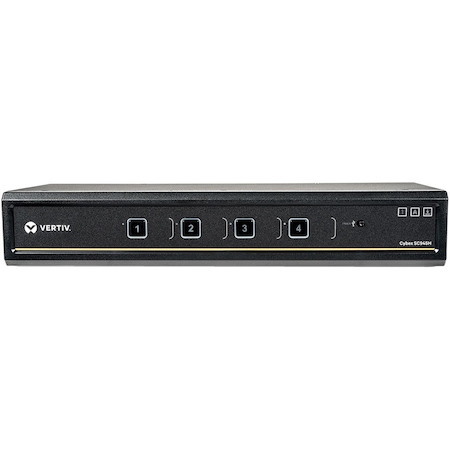 Vertiv Cybex SC945H Secure KVM | Dual Head | 4 Port | HDMI | NIAP| 4K | USB| DPP