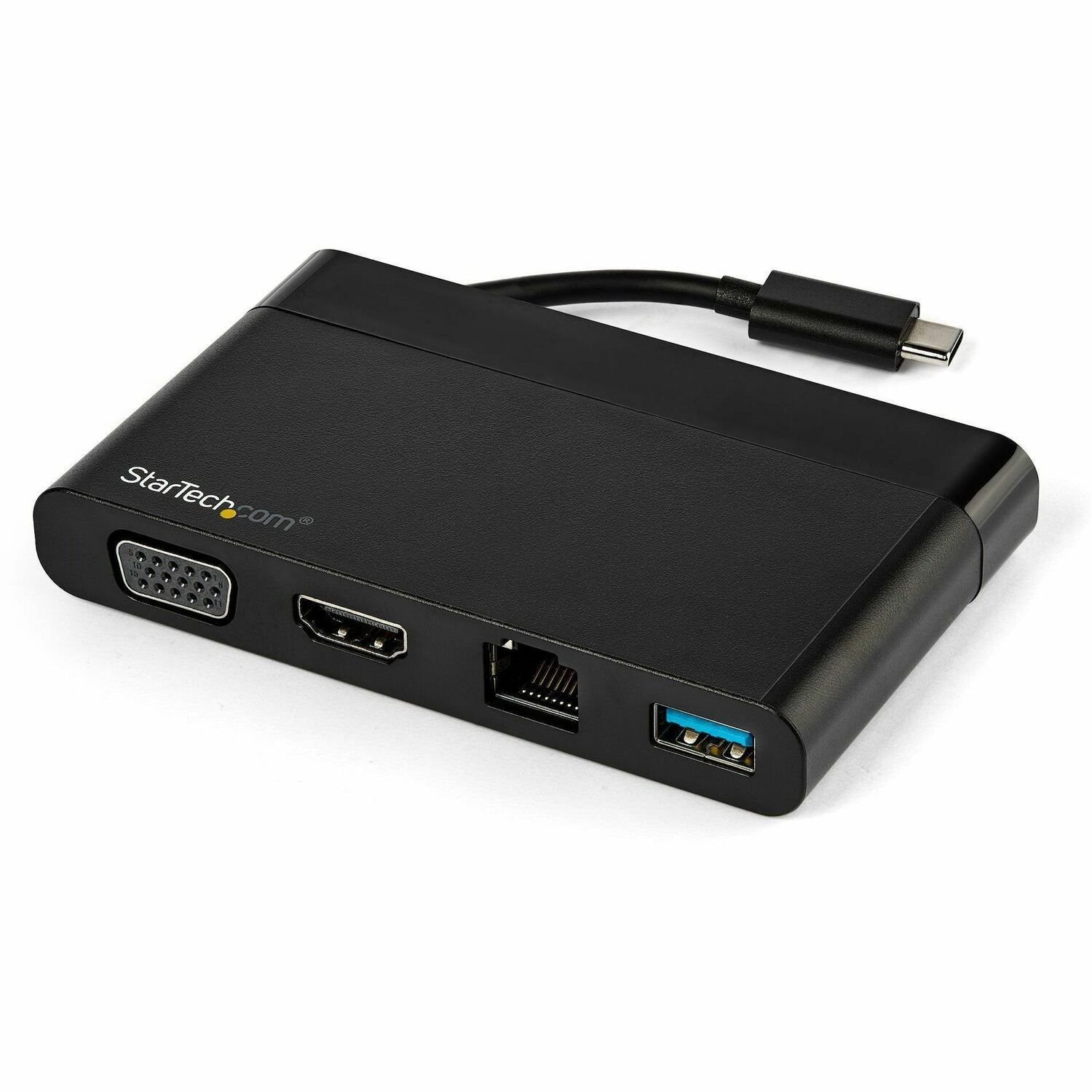 StarTech.com USB-C multiport 4-in-1 adapter met HDMI en VGA - 1x USB-A - 4K -GbE - mobiel docking station  - Mac / Windows / Chrome