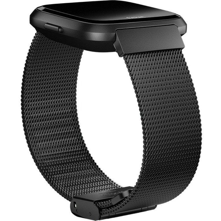 Fitbit Metal Mesh Band For Versa Smartwatch Fits Wrists From 5.5 To 8.0" - FB166MMBK
