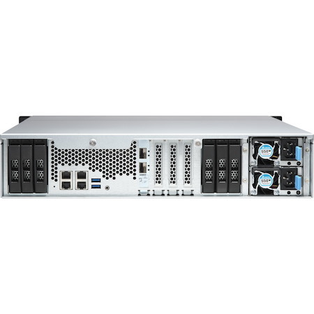 QNAP TS-H1886XU-RP-R2-D1622-32G 18 x Total Bays SAN/NAS Storage System - 5 GB Flash Memory Capacity Xeon D-1622 Quad-core (4 Core) 2.60 GHz - 32 GB RAM - DDR4 SDRAM - 2U Rack-mountable