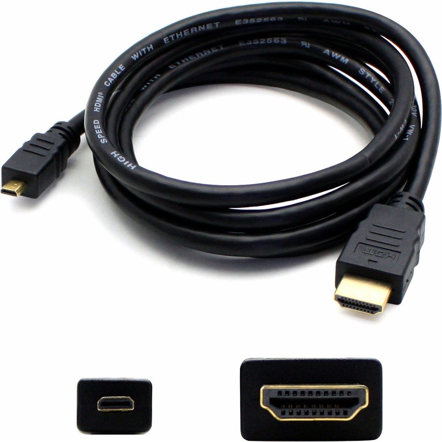 AddOn 5-Pack of 3ft HDMI 1.4 Male to Micro-HDMI 1.4 Male Black Cables For Resolution Up to 4096x2160 (DCI 4K)