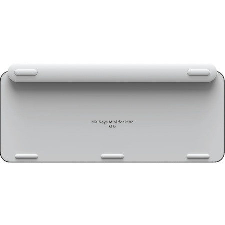 Logitech MX Keys Mini for Mac Minimalist Wireless Illuminated Keyboard, Bluetooth, Backlit Keys, USB-C, Metal Build, Pale Grey