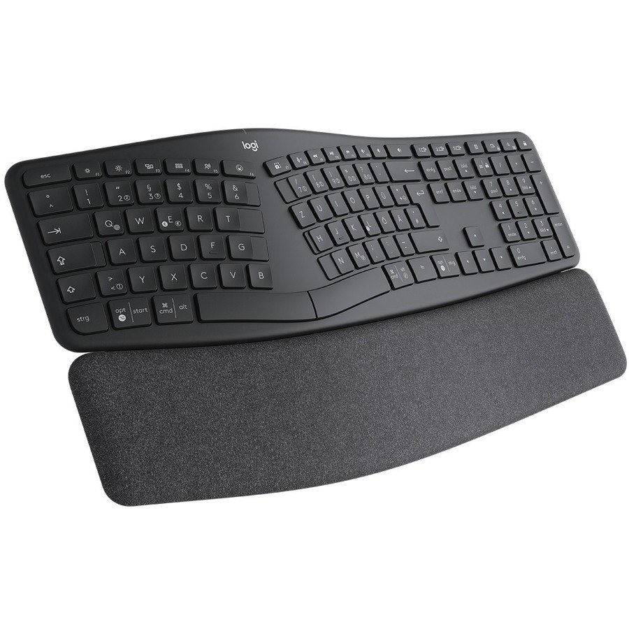 Logitech ERGO K860 Keyboard - Wireless Connectivity - USB Type A Interface - English (US) - QWERTY Layout - Graphite