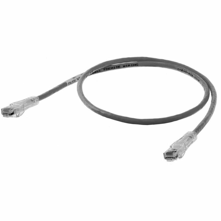 Bryant Patch Cord, Speed Gain, Cat6, Slim, Gray, 3'