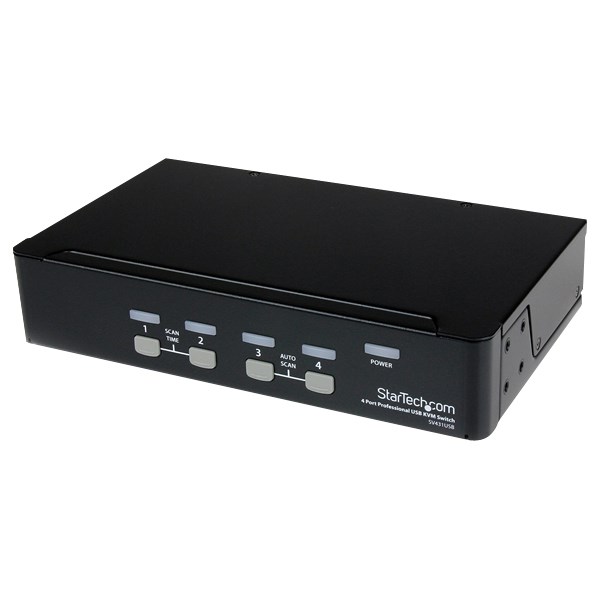 StarTech.com 4 Port Professional VGA USB KVM Switch with Hub