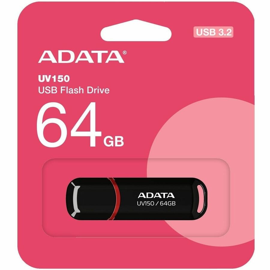 Adata Unidad UV150 64 GB USB 3.2 (Gen 1) USB Geheugenstick - Zwart