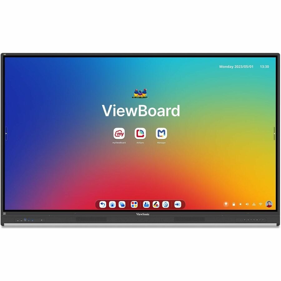 ViewSonic IFP8653-ED-M 86 Inch 4K ViewBoard Interactive Flat Panel Display with Android 14 EDLA, TAA Compliant