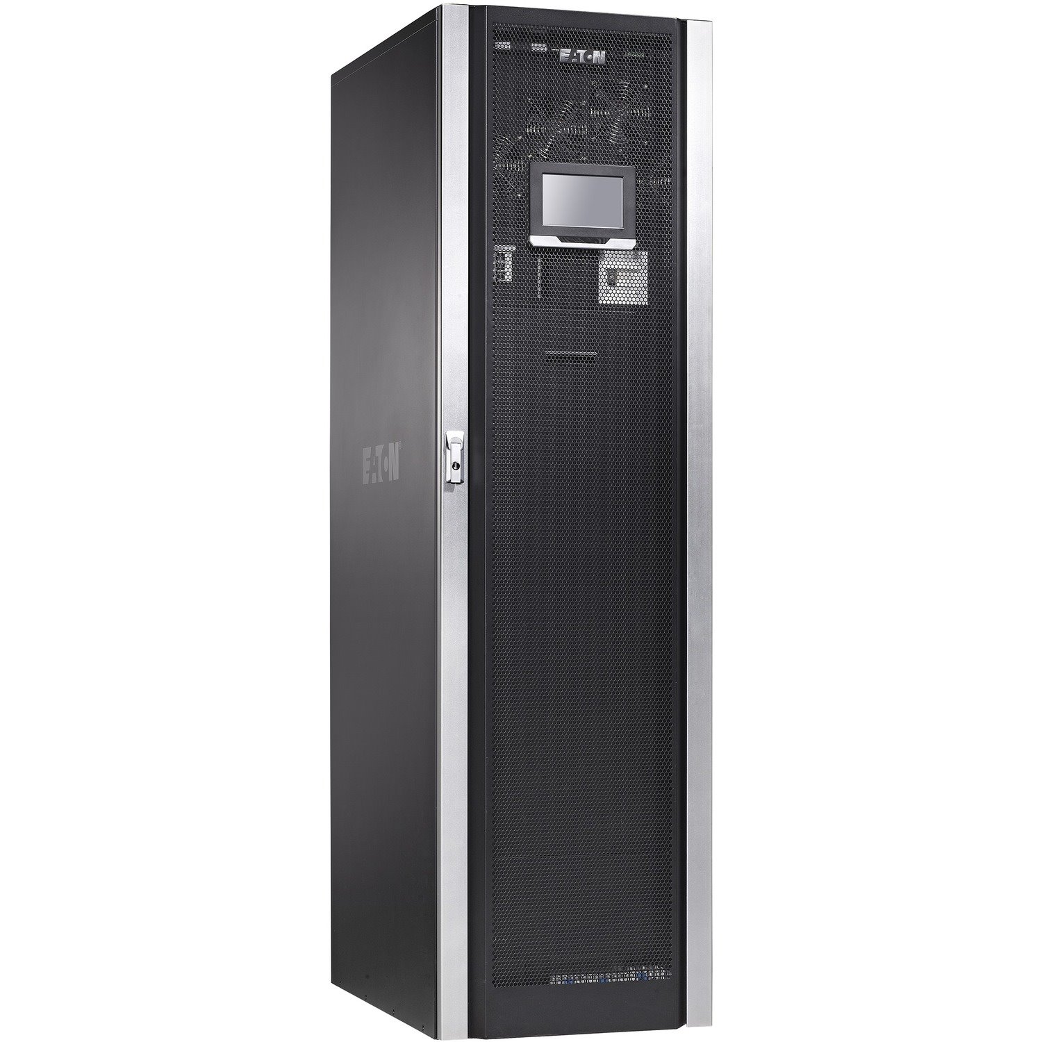 Eaton 93PM Series UPS, Double-conversion, Tower, Floor, Free standing model, Black, Nema 1, 40000, 40000, Up to 97%, Up to 99%, 480 VAC, 480 VAC, IEC 61000-4-5, Yes, 1, Fixed connection, 480 VAC, +10% / -15%, 50/60 Hz, ? 0.99, Sine Wave, 48